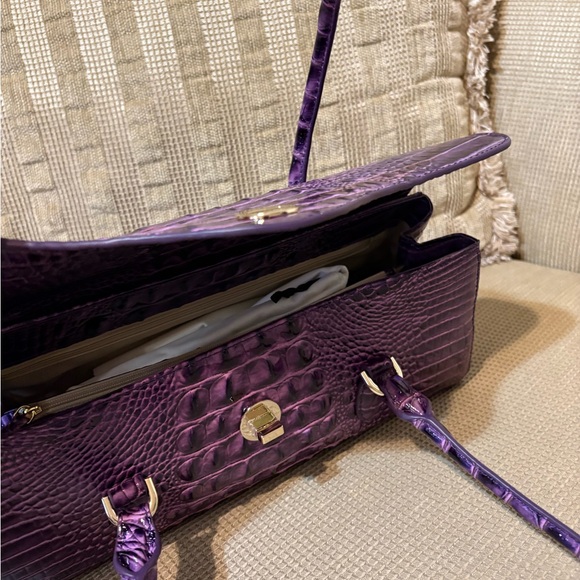 Brahmin Dayan Satchel Heroic Purple Melbourne Bag - Picture 6 of 6
